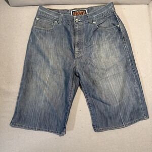 Vintage Y2K Levi's 579 Baggy‎ Denim Jean Shorts Jorts Size 36 Hip Hop